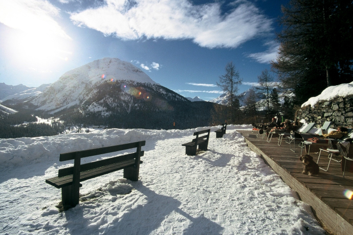 Banc de la terrasse ensoleillée Crast’Ota (oua_605632863_image) Banc de la terrasse ensoleillée Crast’Ota (oua_605632863_image)
