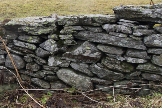 Dry stone walls are characteristically located along the Septimer route Dry stone walls are characteristically located along the Septimer route