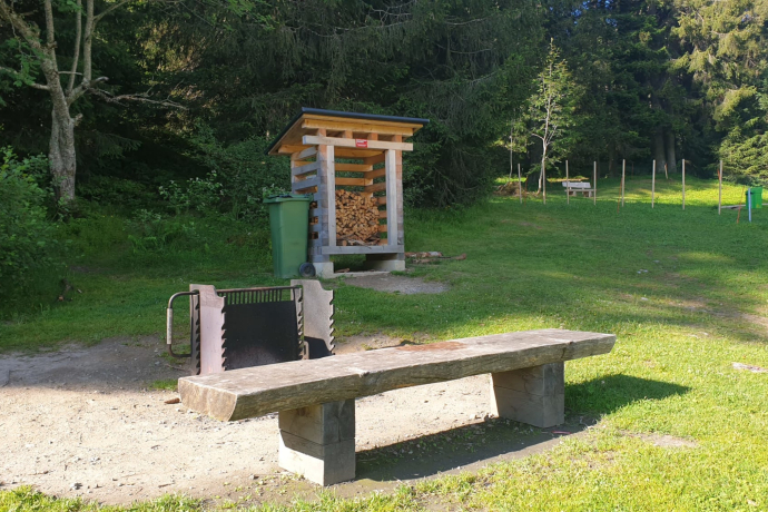 Das Foto zeigt die Feuerstelle Stretga in Brigels Das Foto zeigt die Feuerstelle Stretga in Brigels