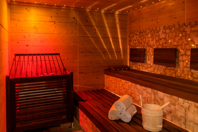 Das Foto zeigt die Sauna des Hotels Mischun Das Foto zeigt die Sauna des Hotels Mischun