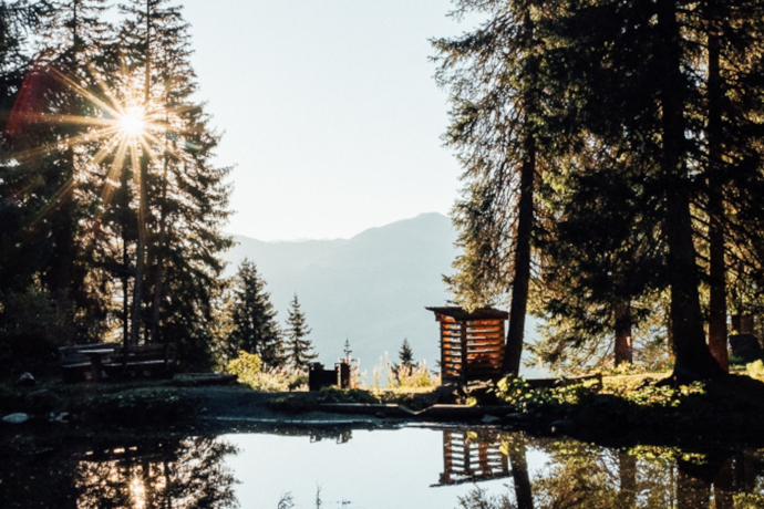 Das Foto zeigt die Feuerstelle Palius Pastg in Schlans