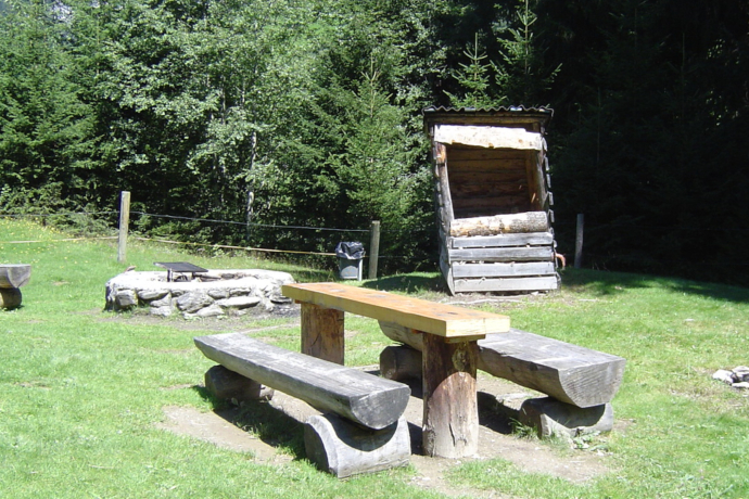 Aufnahme des Lagerplatzes Plaun Asch in Andiast.