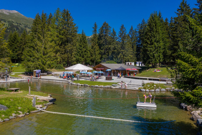 Kiosk Lido im Sommer in Lenzerheide Kiosk Lido im Sommer in Lenzerheide