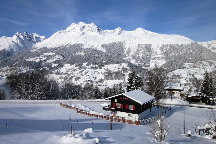 Ferienhaus Sunnegg - Ansicht Winter